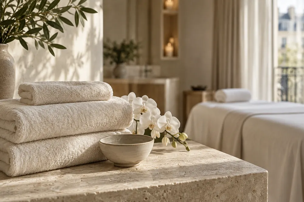 A quiet spa interior