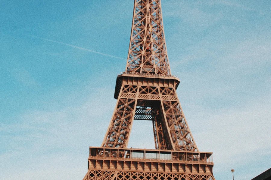 Architectural detail of the Eiffel Tower